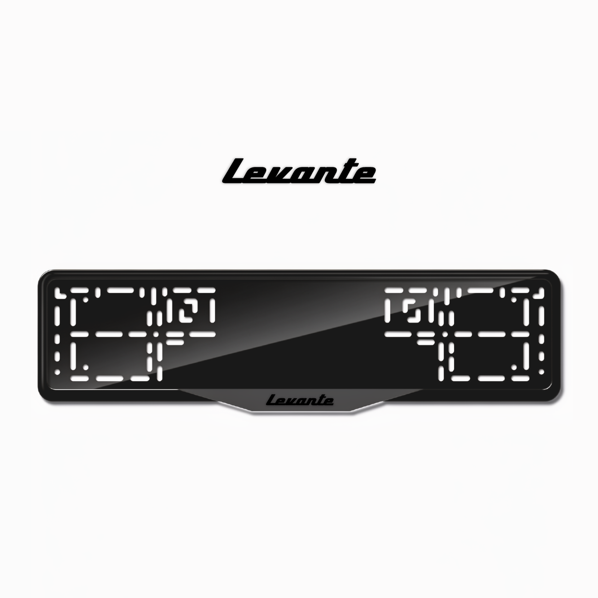 Cadres de plaque d'immatriculation Levante - Noir - SATIN