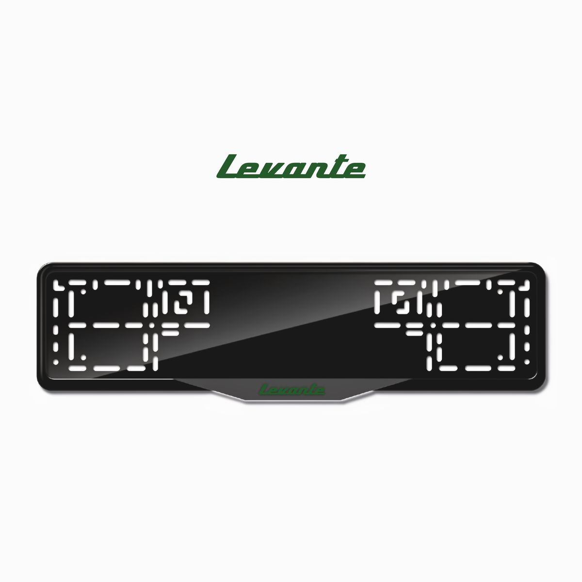 Cadres de plaque d'immatriculation Levante - Vert - SATIN