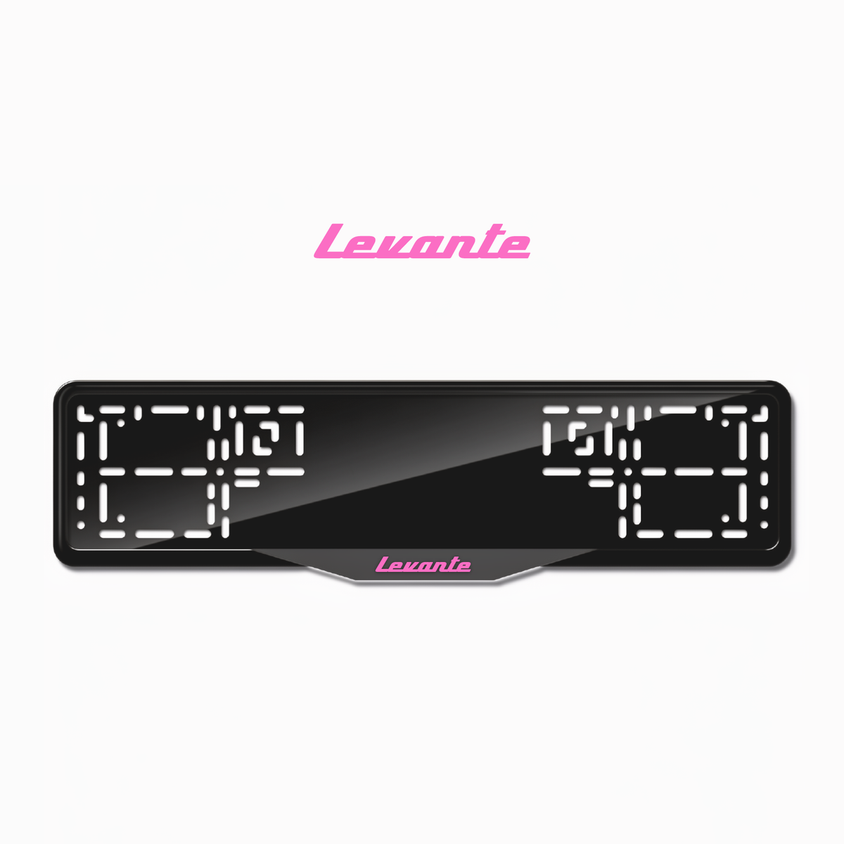 Cadres de plaque d'immatriculation Levante - Rose - SATIN