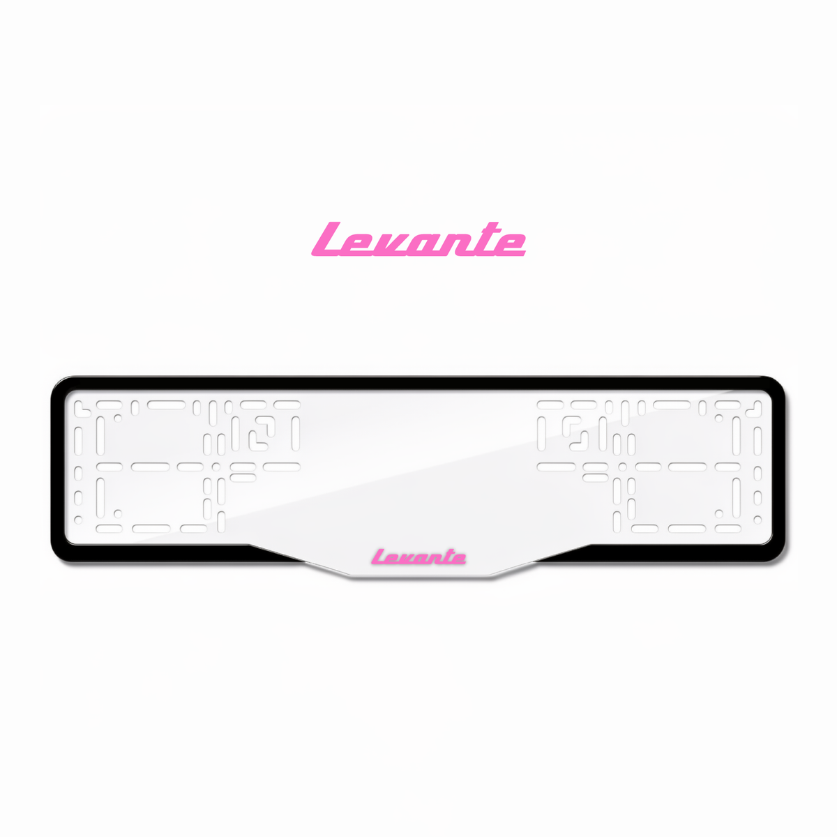 Cadres de plaque d'immatriculation Levante - Rose - GLASS