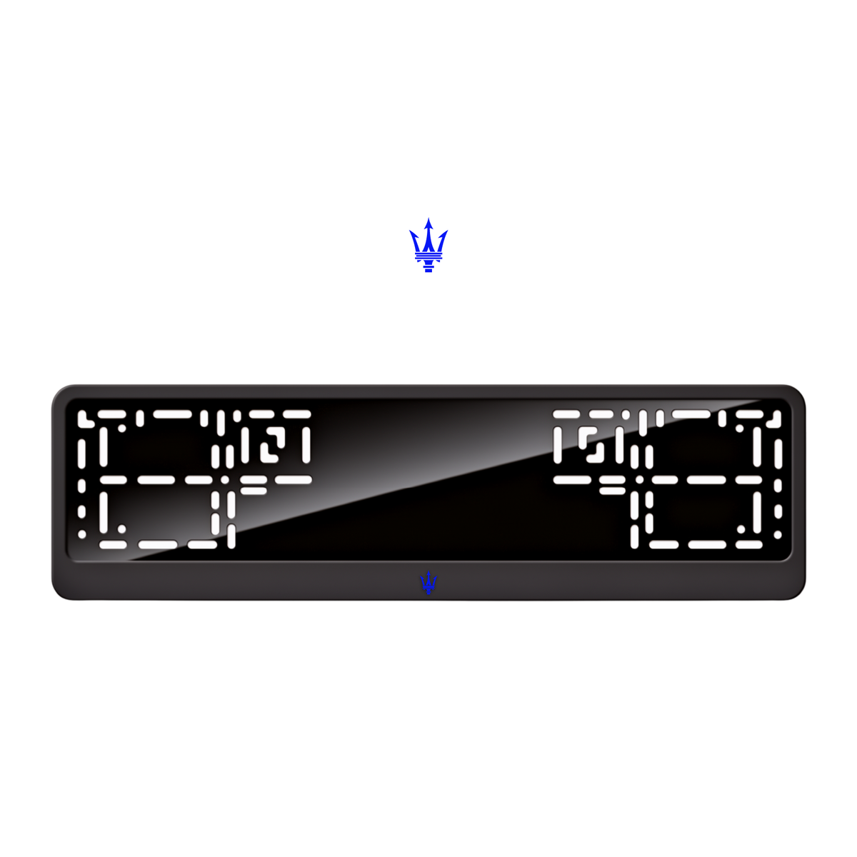 Cadres de plaque d'immatriculation Maserati Logo - Bleu - CLASSIC