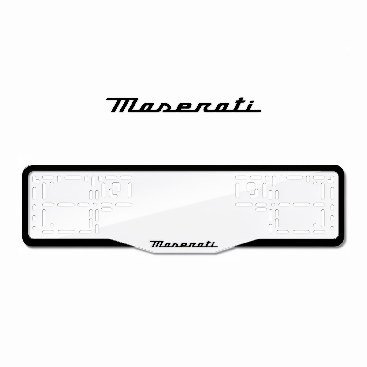 Cadres de plaque d'immatriculation Maserati - Noir - GLASS