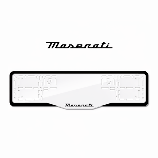 Cadres de plaque d'immatriculation Maserati - Noir - GLASS