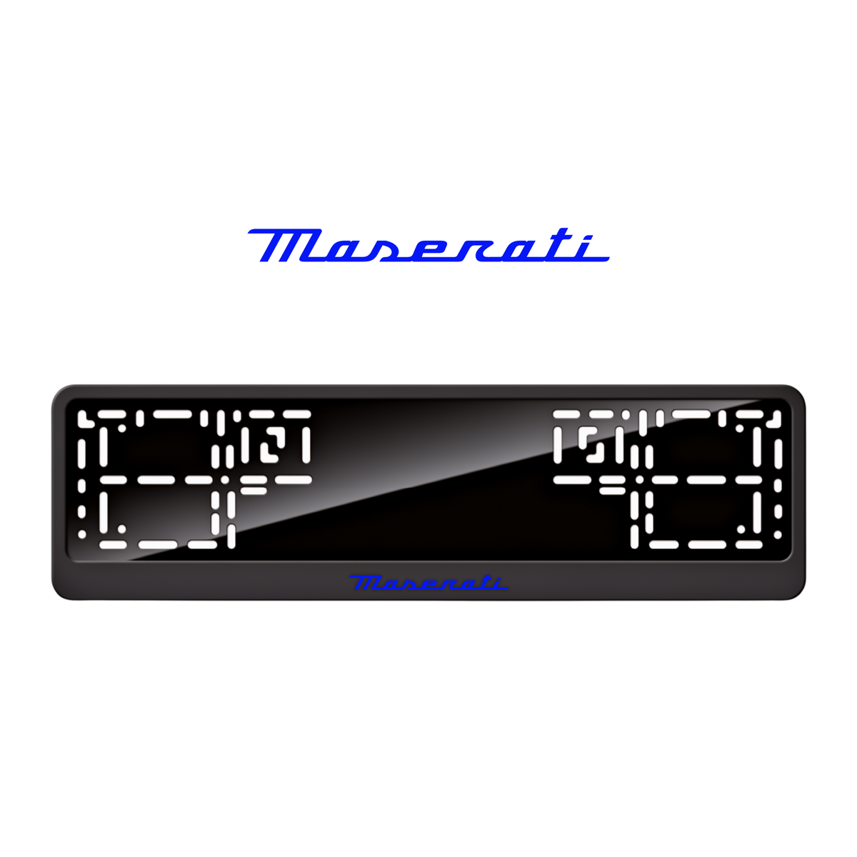 Cadres de plaque d'immatriculation Maserati - Bleu - CLASSIC