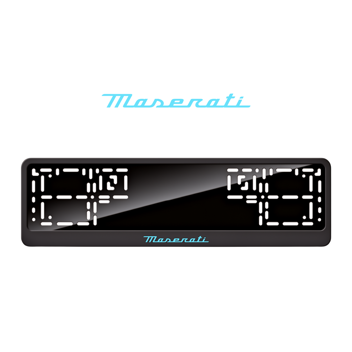 Cadres de plaque d'immatriculation Maserati - Bleu Tiffany - CLASSIC
