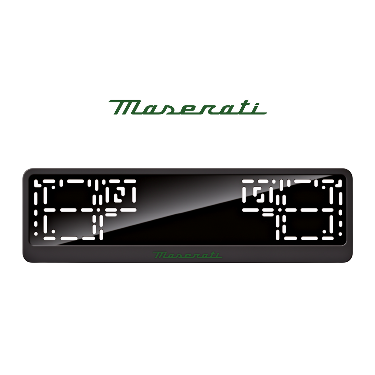 Cadres de plaque d'immatriculation Maserati - Vert - CLASSIC