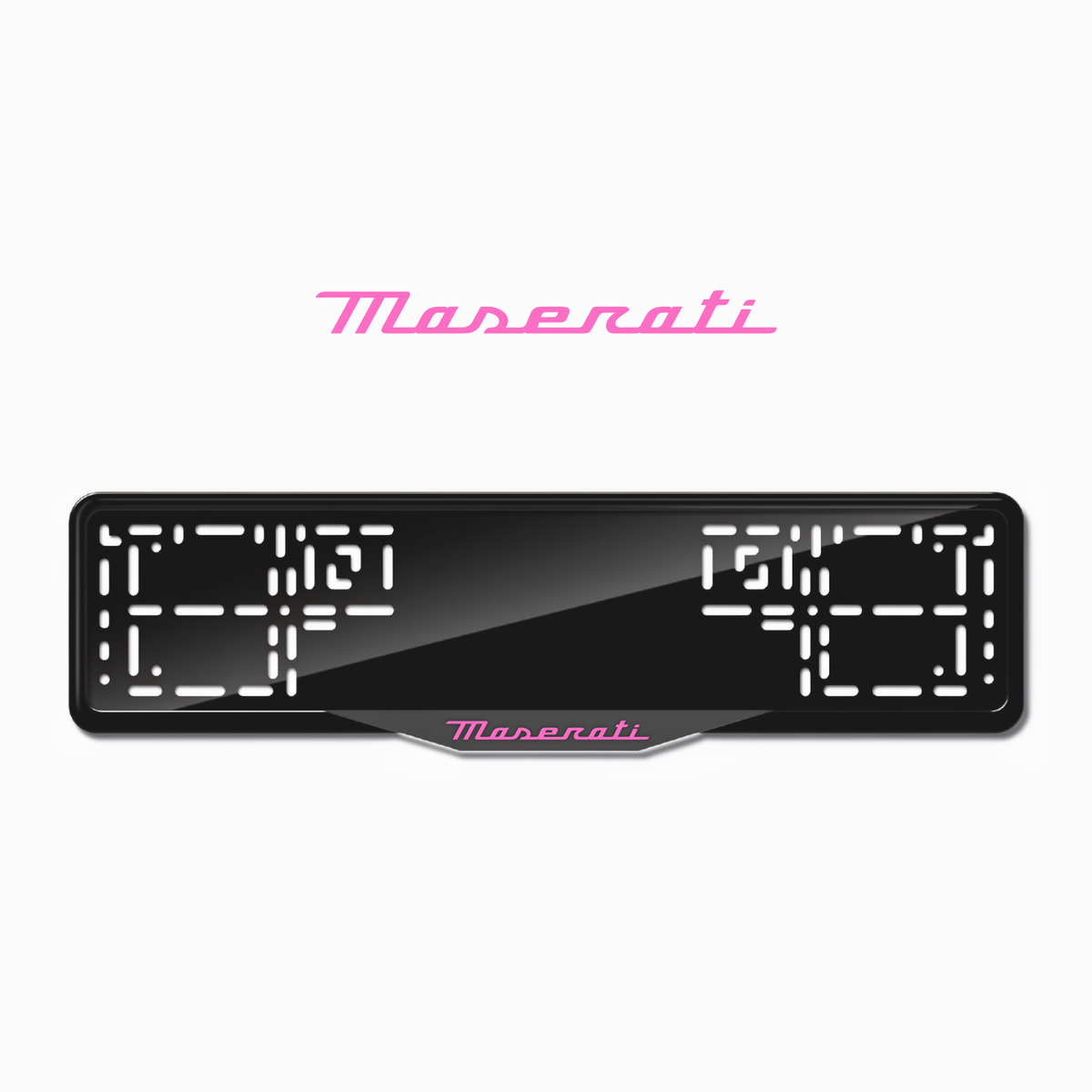 Cadres de plaque d'immatriculation Maserati - Rose - SATIN