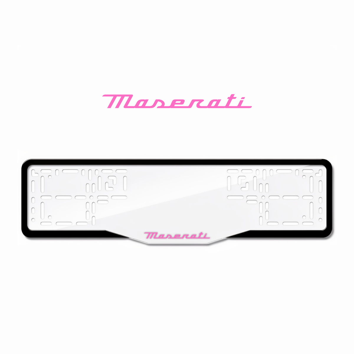 Cadres de plaque d'immatriculation Maserati - Rose - GLASS