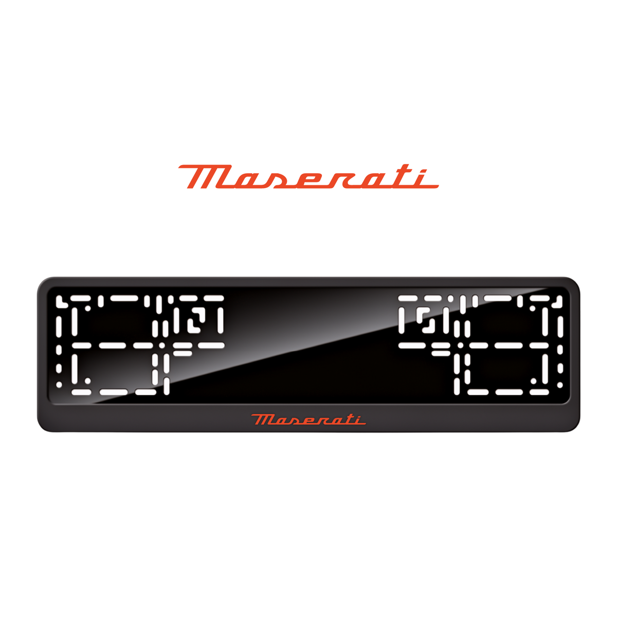 Cadres de plaque d'immatriculation Maserati - Rouge - CLASSIC