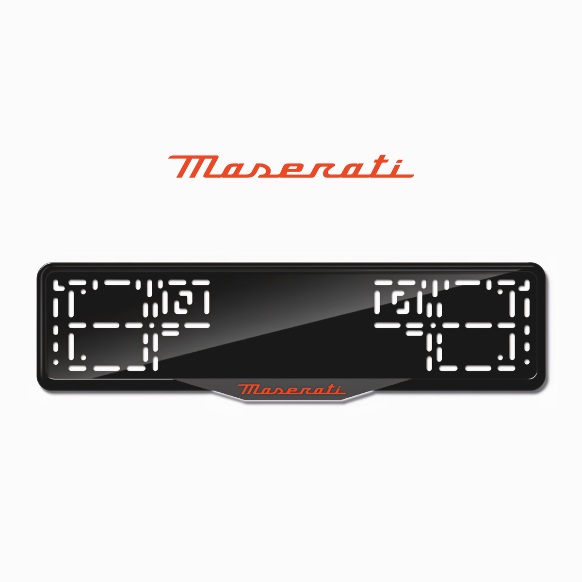 Cadres de plaque d'immatriculation Maserati - Rouge - SATIN
