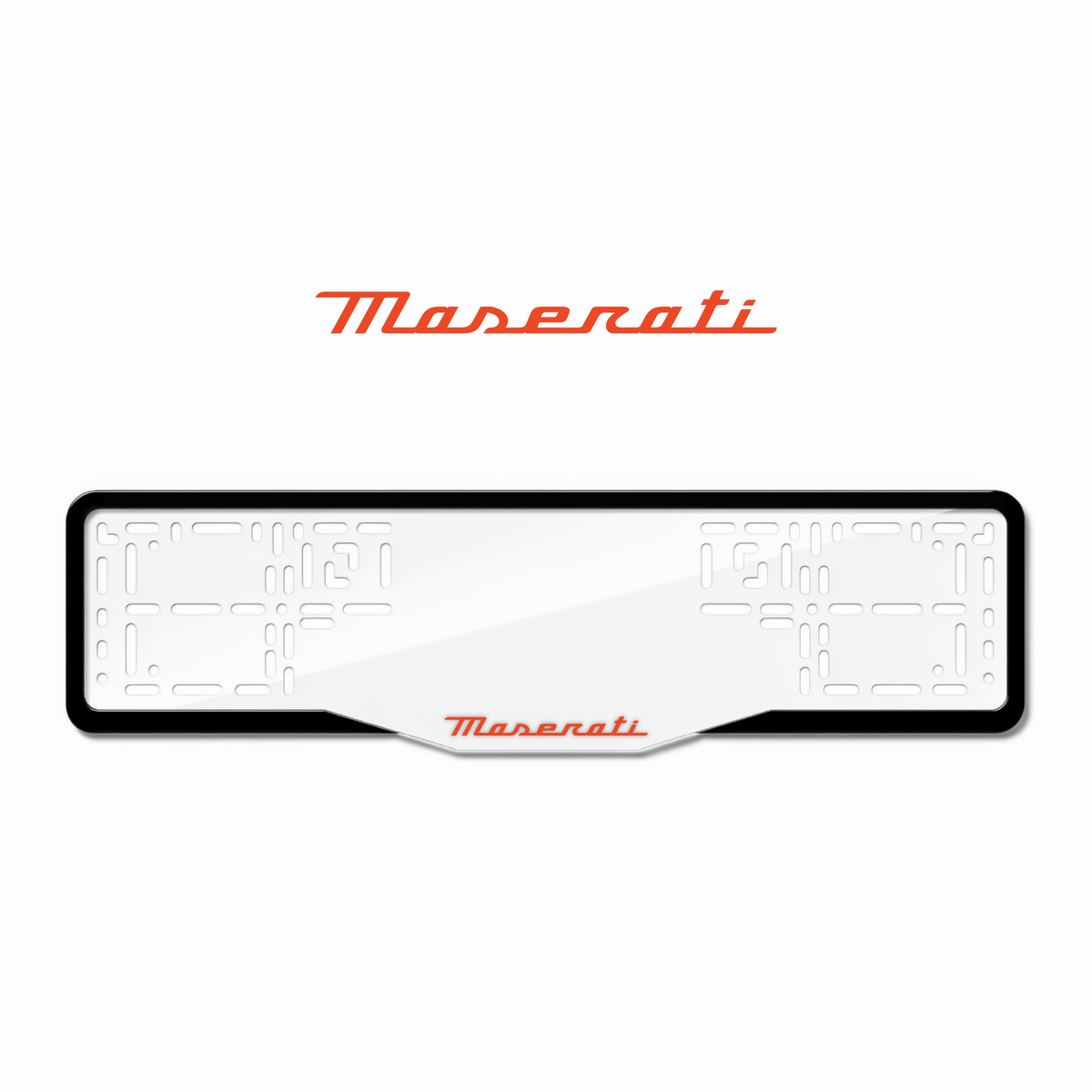Cadres de plaque d'immatriculation Maserati - Rouge - GLASS