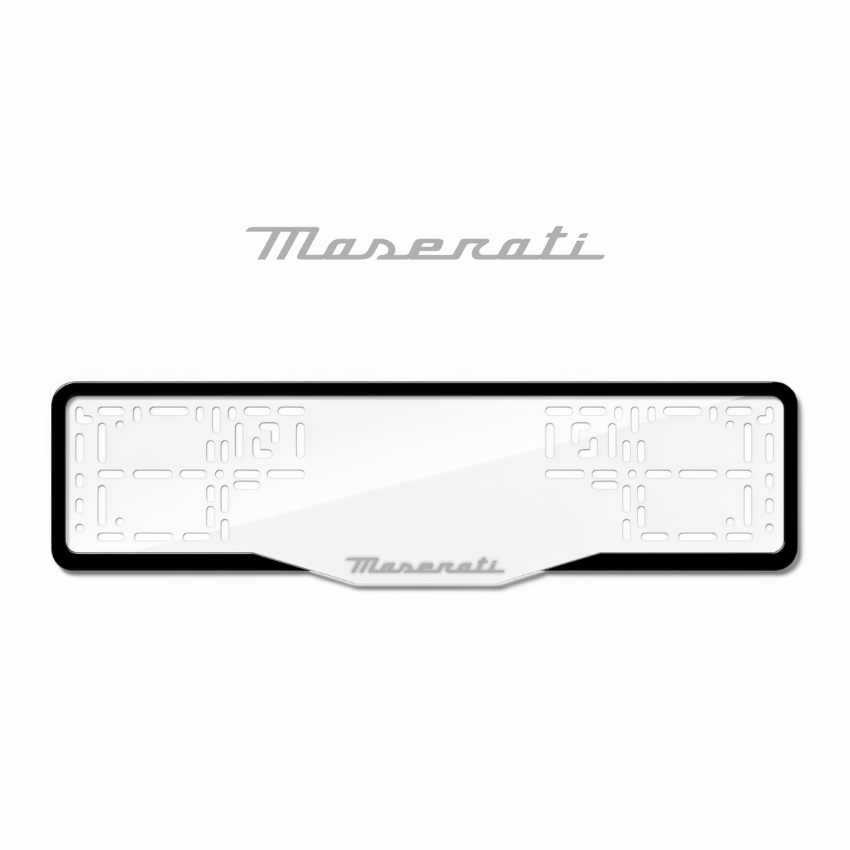 Cadres de plaque d'immatriculation Maserati - Gris - GLASS