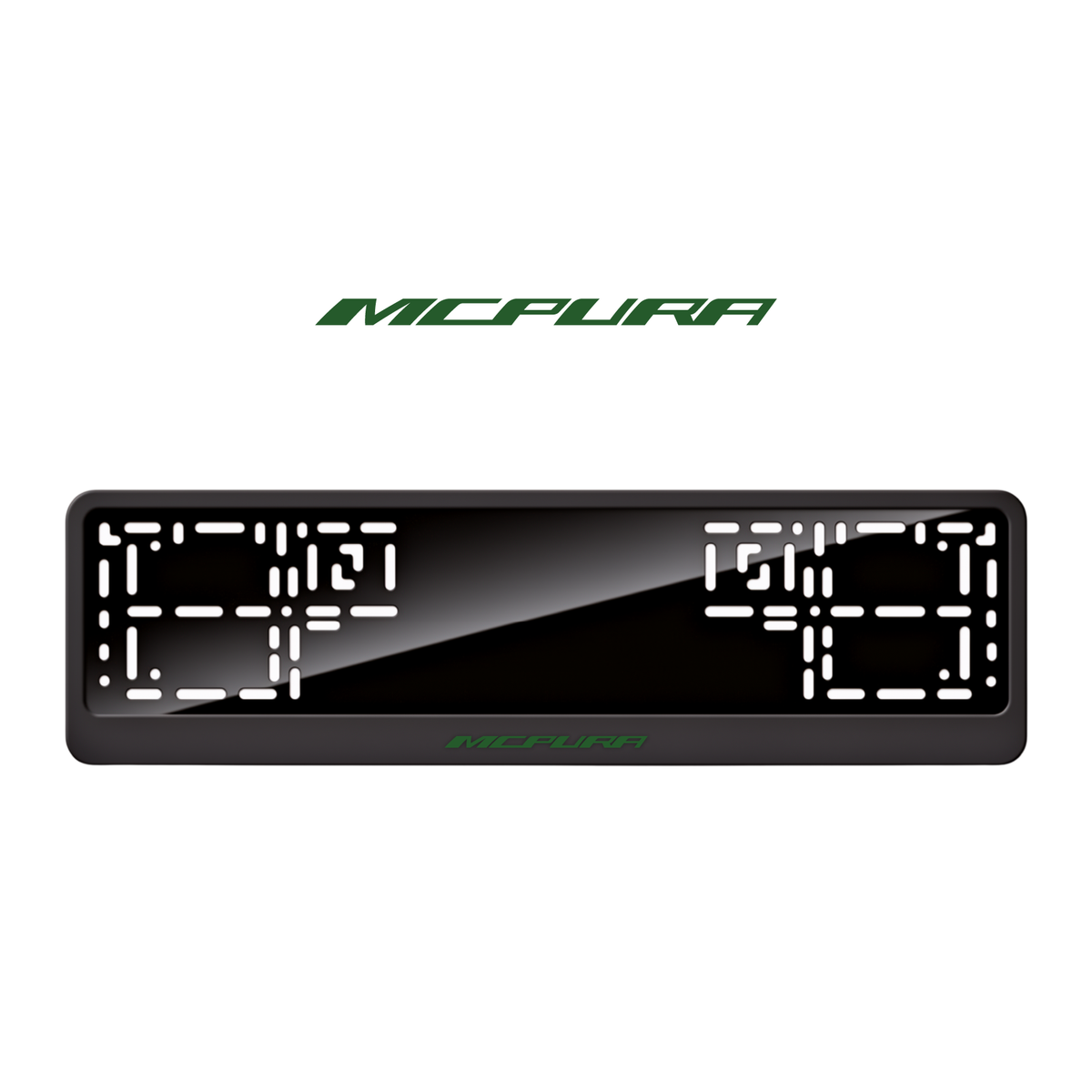 Cadres de plaque d'immatriculation Mcpura - Vert - CLASSIC