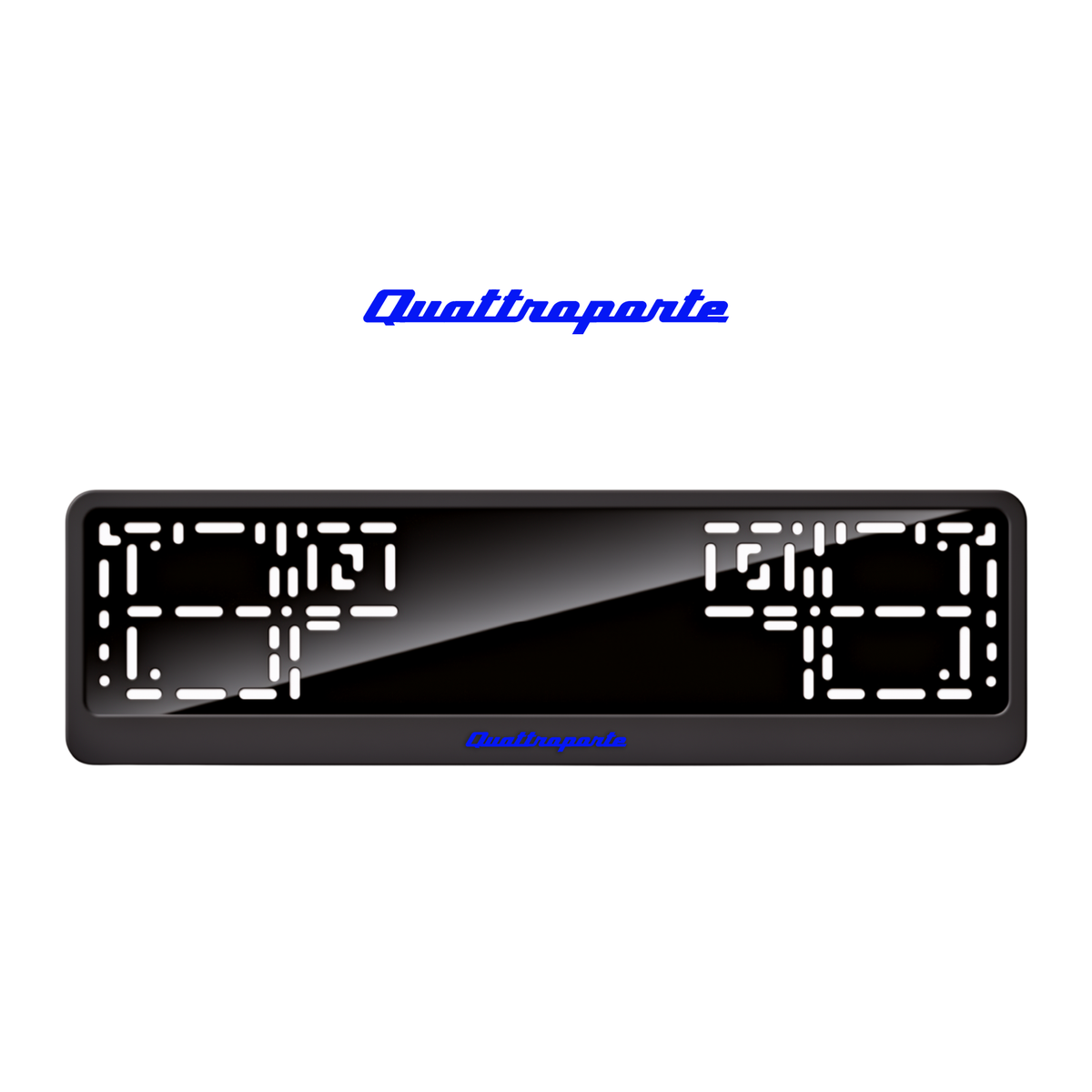 Cadres de plaque d'immatriculation Quattroporte - Bleu - CLASSIC