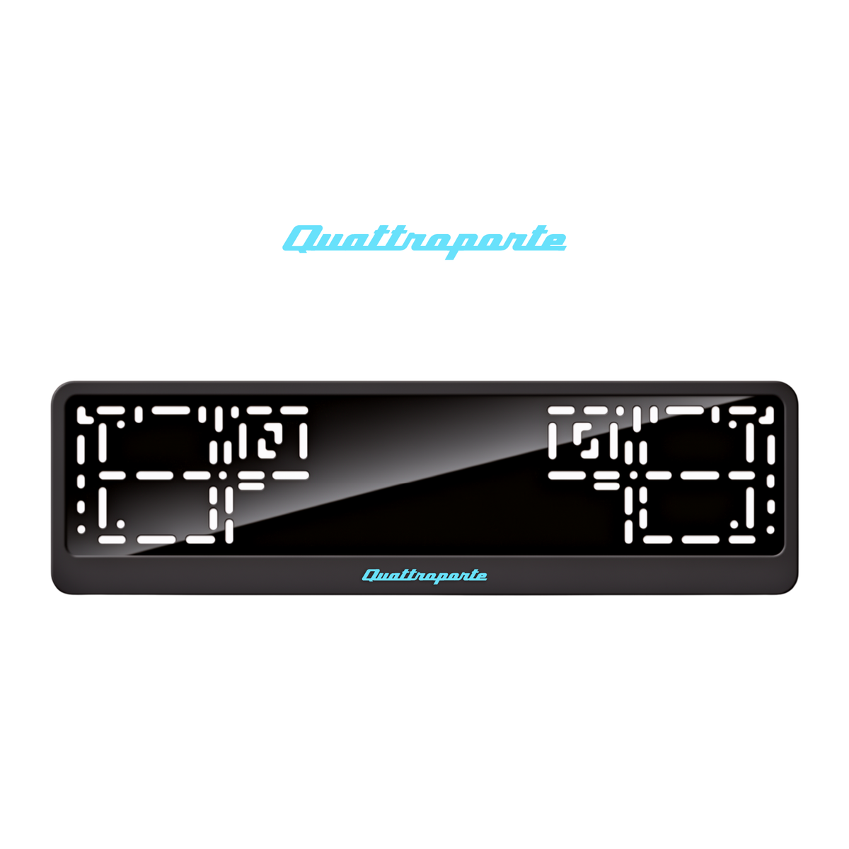 Cadres de plaque d'immatriculation Quattroporte - Bleu Tiffany - CLASSIC