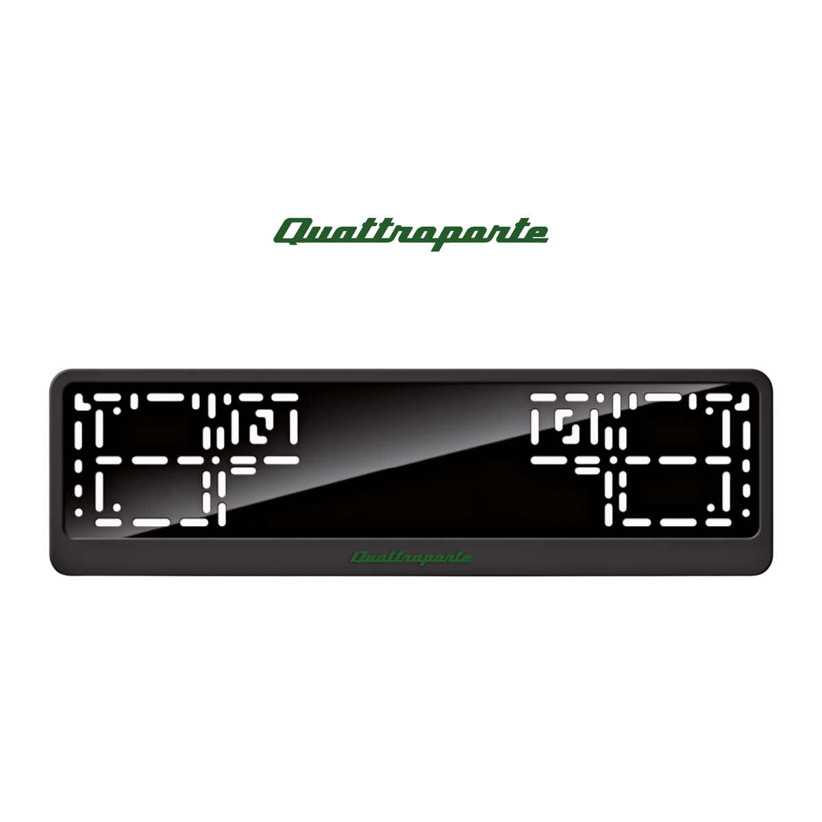 Cadres de plaque d'immatriculation Quattroporte - Vert - CLASSIC