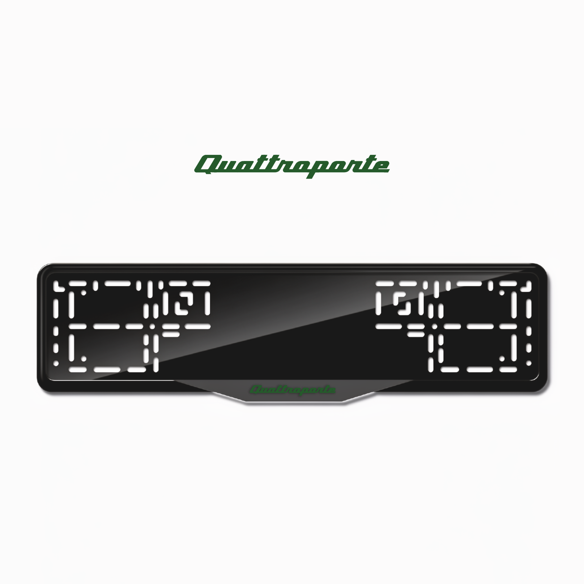 Cadres de plaque d'immatriculation Quattroporte - Vert - SATIN