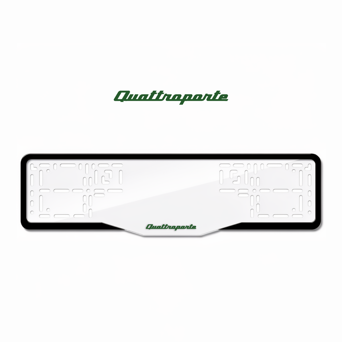 Cadres de plaque d'immatriculation Quattroporte - Vert - GLASS