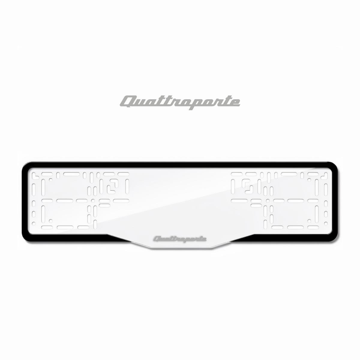Cadres de plaque d'immatriculation Quattroporte - Gris - GLASS