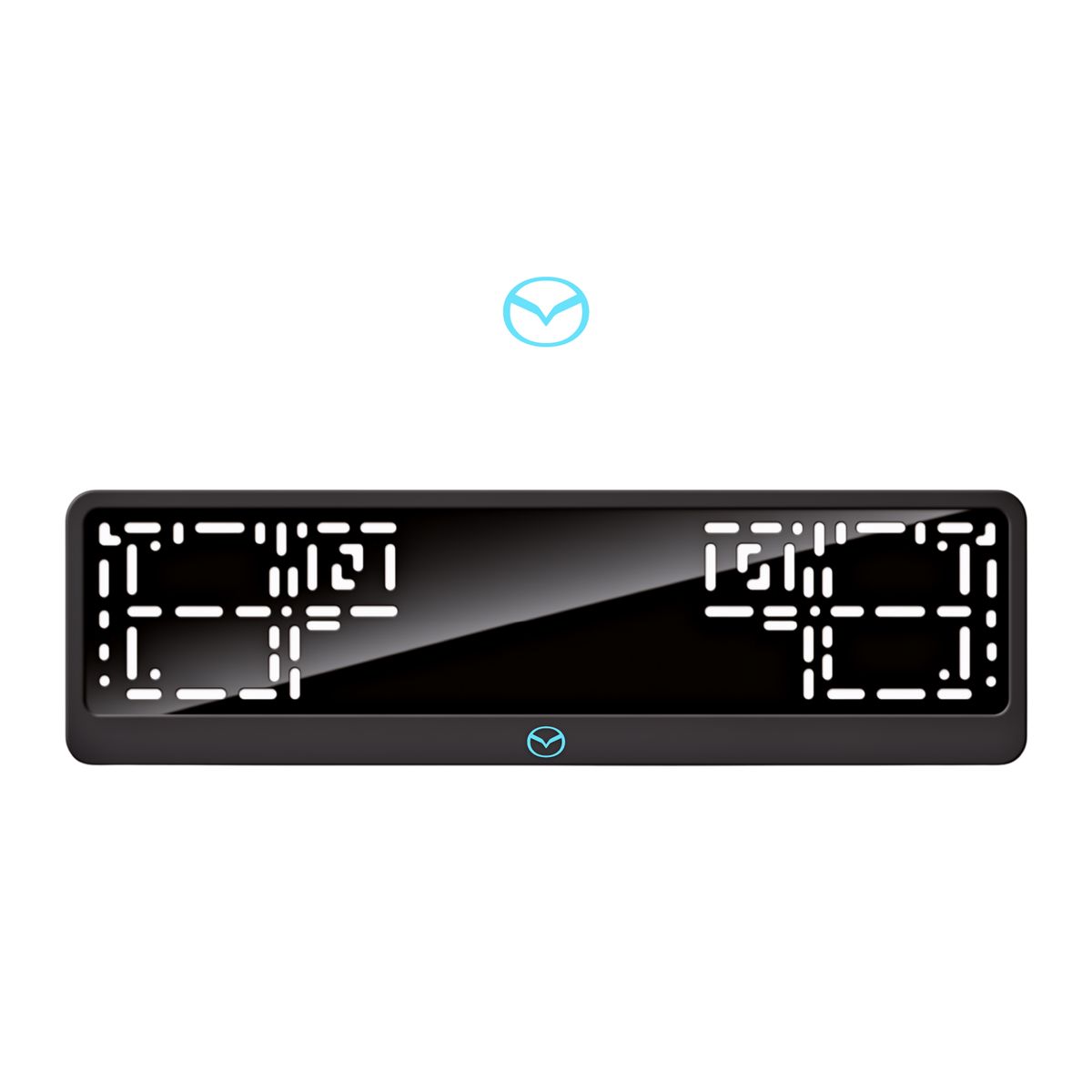 Cadres de plaque d'immatriculation Mazda Logo - Bleu Tiffany - CLASSIC