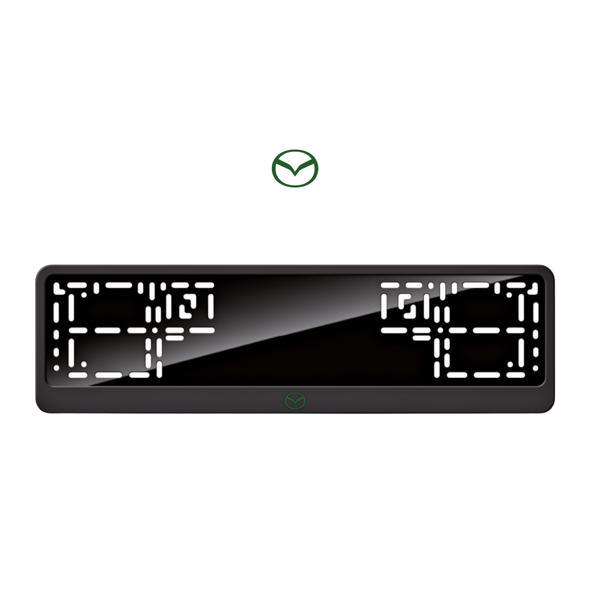 Cadres de plaque d'immatriculation Mazda Logo - Vert - CLASSIC