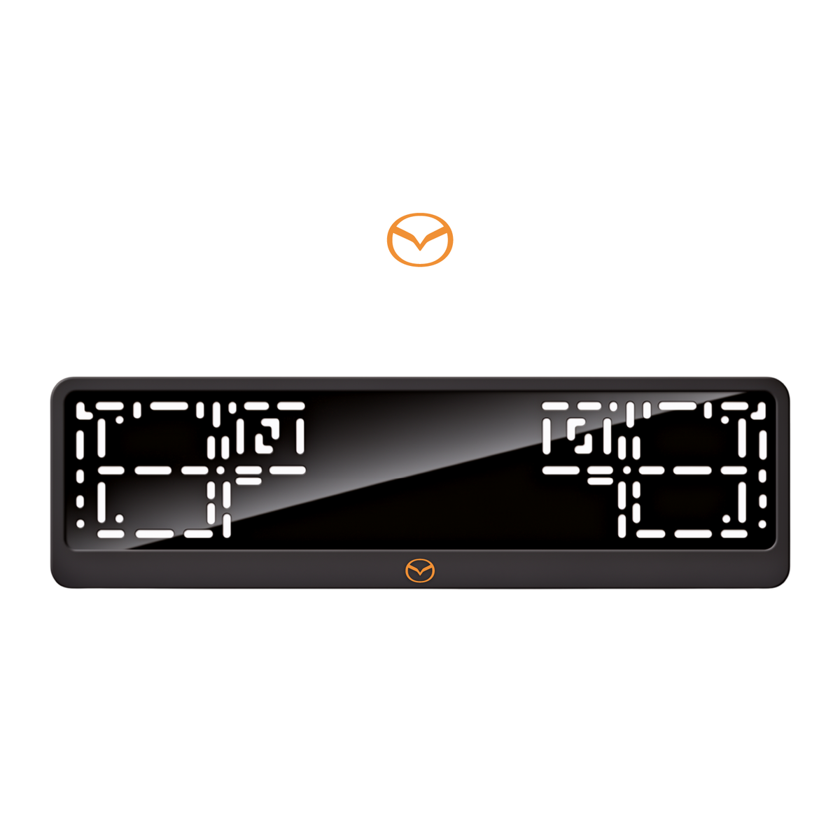 Cadres de plaque d'immatriculation Mazda Logo - Orange Hermès - CLASSIC