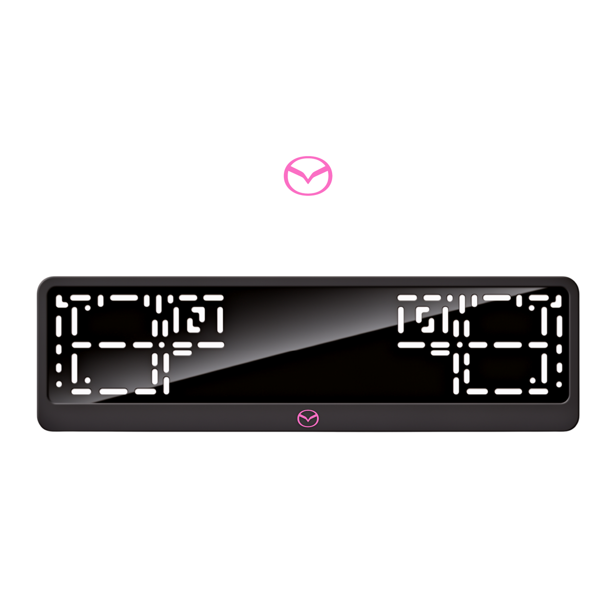 Cadres de plaque d'immatriculation Mazda Logo - Rose - CLASSIC