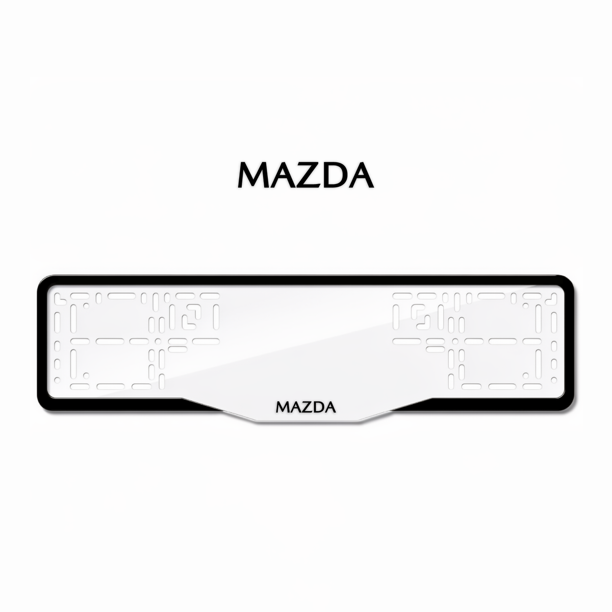 Cadres de plaque d'immatriculation Mazda - Noir - GLASS