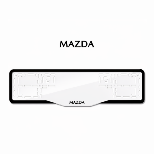 Cadres de plaque d'immatriculation Mazda - Noir - GLASS