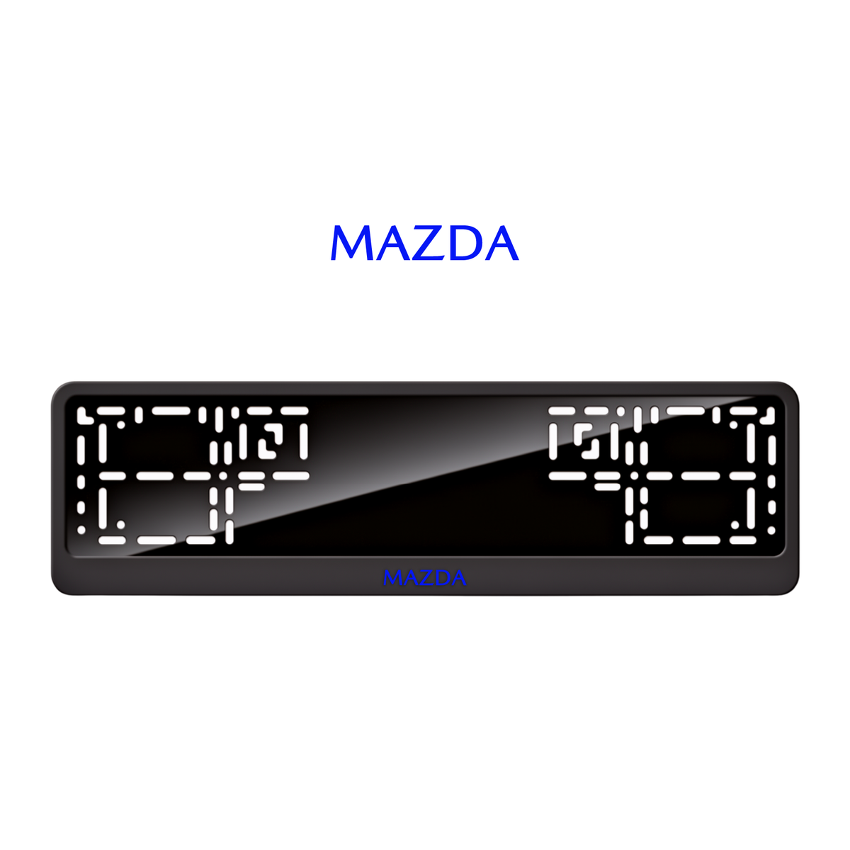 Cadres de plaque d'immatriculation Mazda - Bleu - CLASSIC