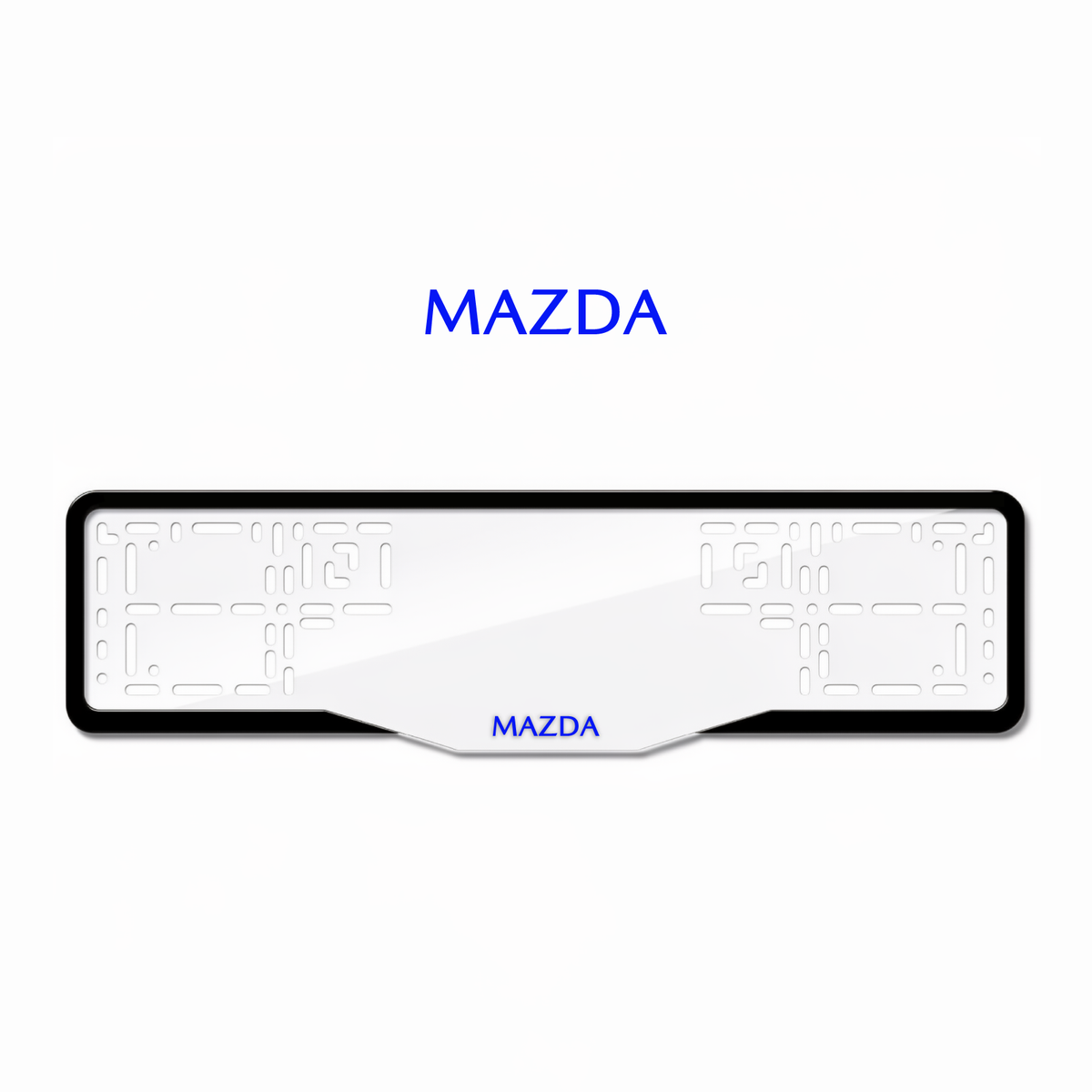 Cadres de plaque d'immatriculation Mazda - Bleu - GLASS