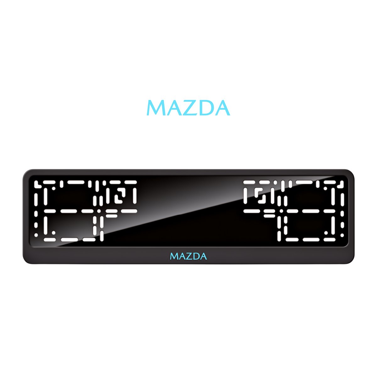 Cadres de plaque d'immatriculation Mazda - Bleu Tiffany - CLASSIC
