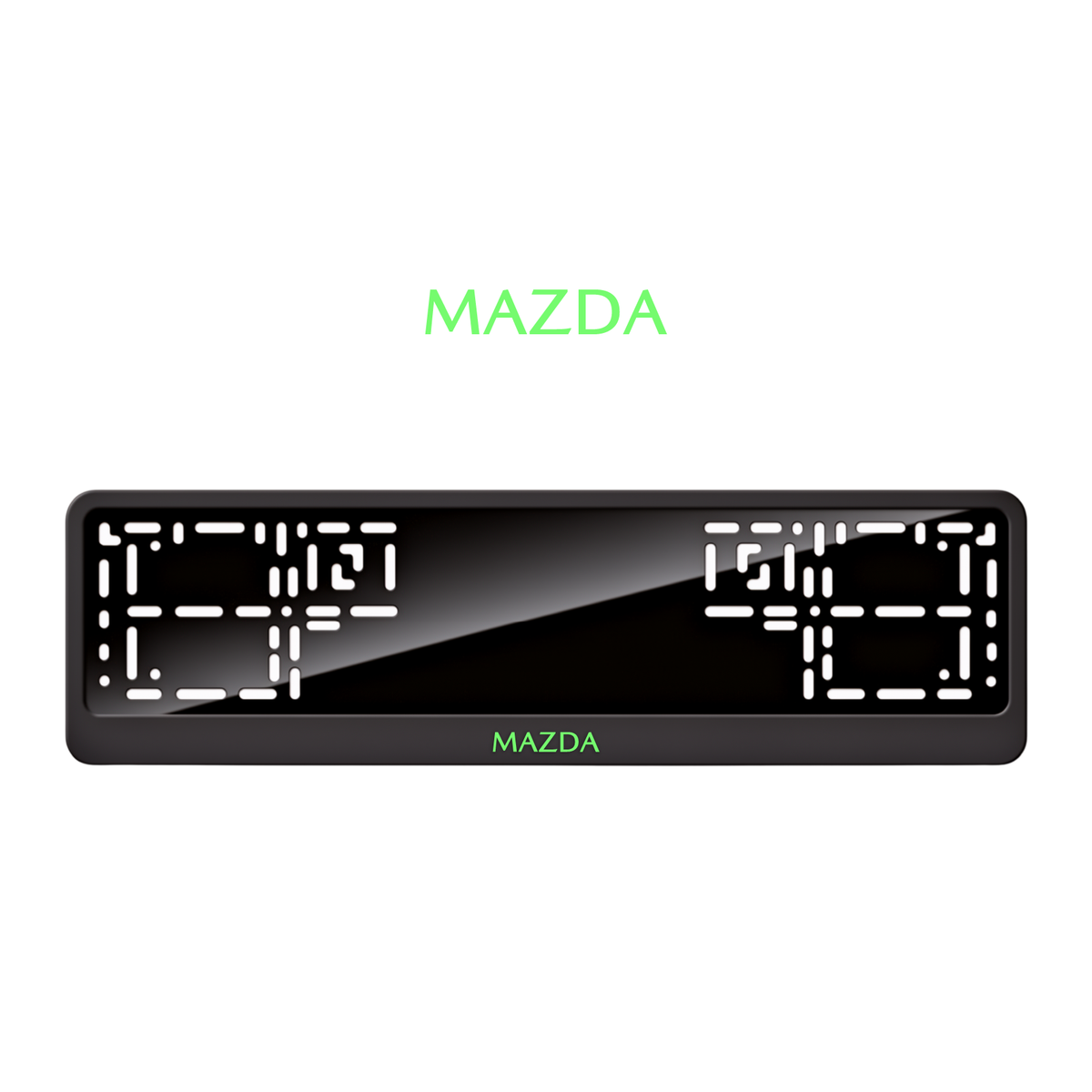 Cadres de plaque d'immatriculation Mazda - Vert néon - CLASSIC