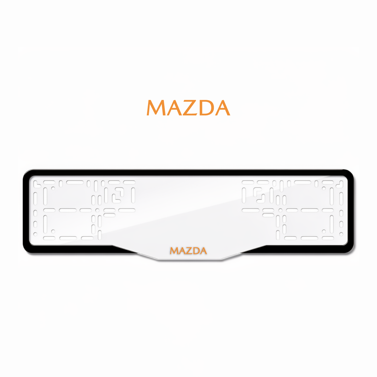 Cadres de plaque d'immatriculation Mazda - Orange Hermès - GLASS
