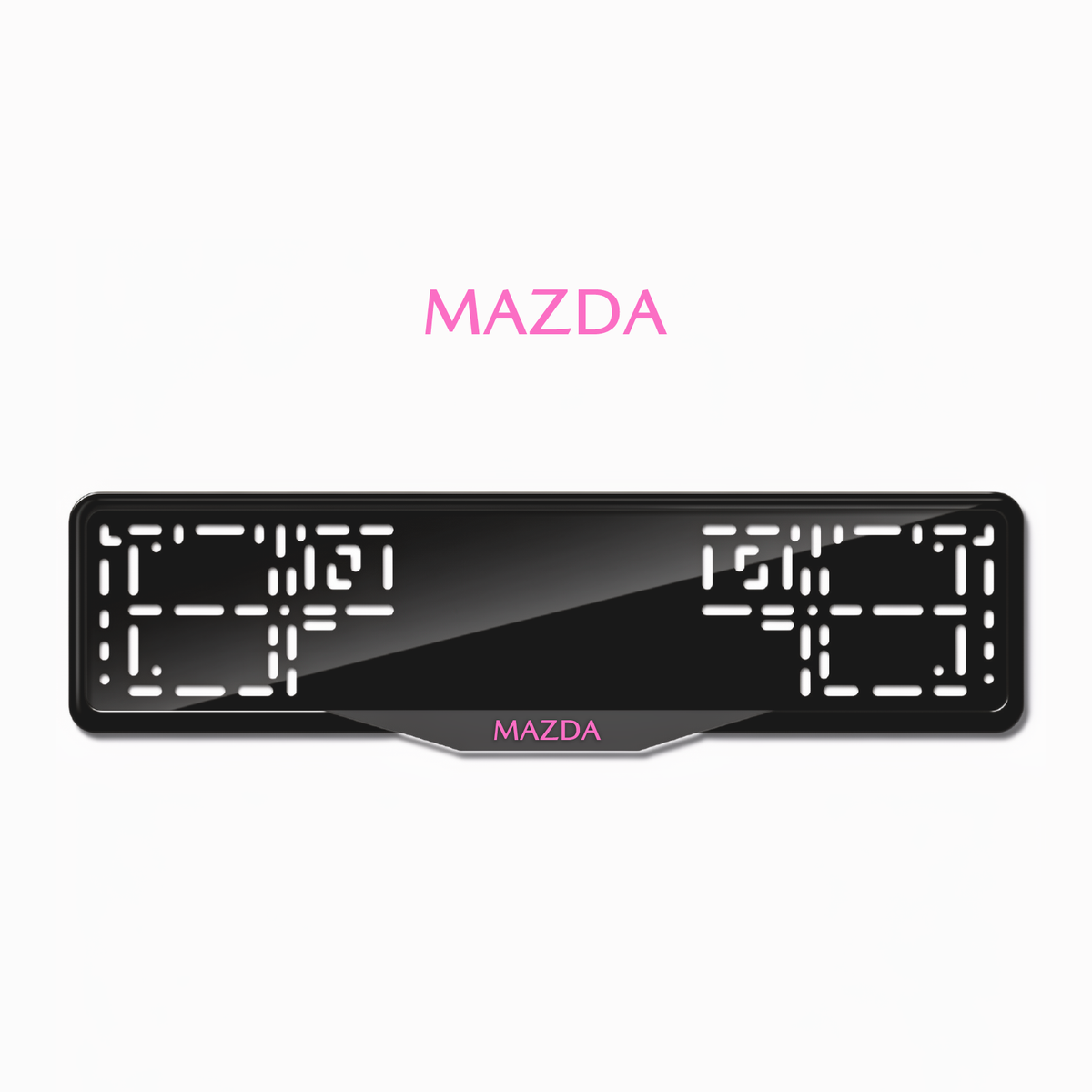 Cadres de plaque d'immatriculation Mazda - Rose - SATIN