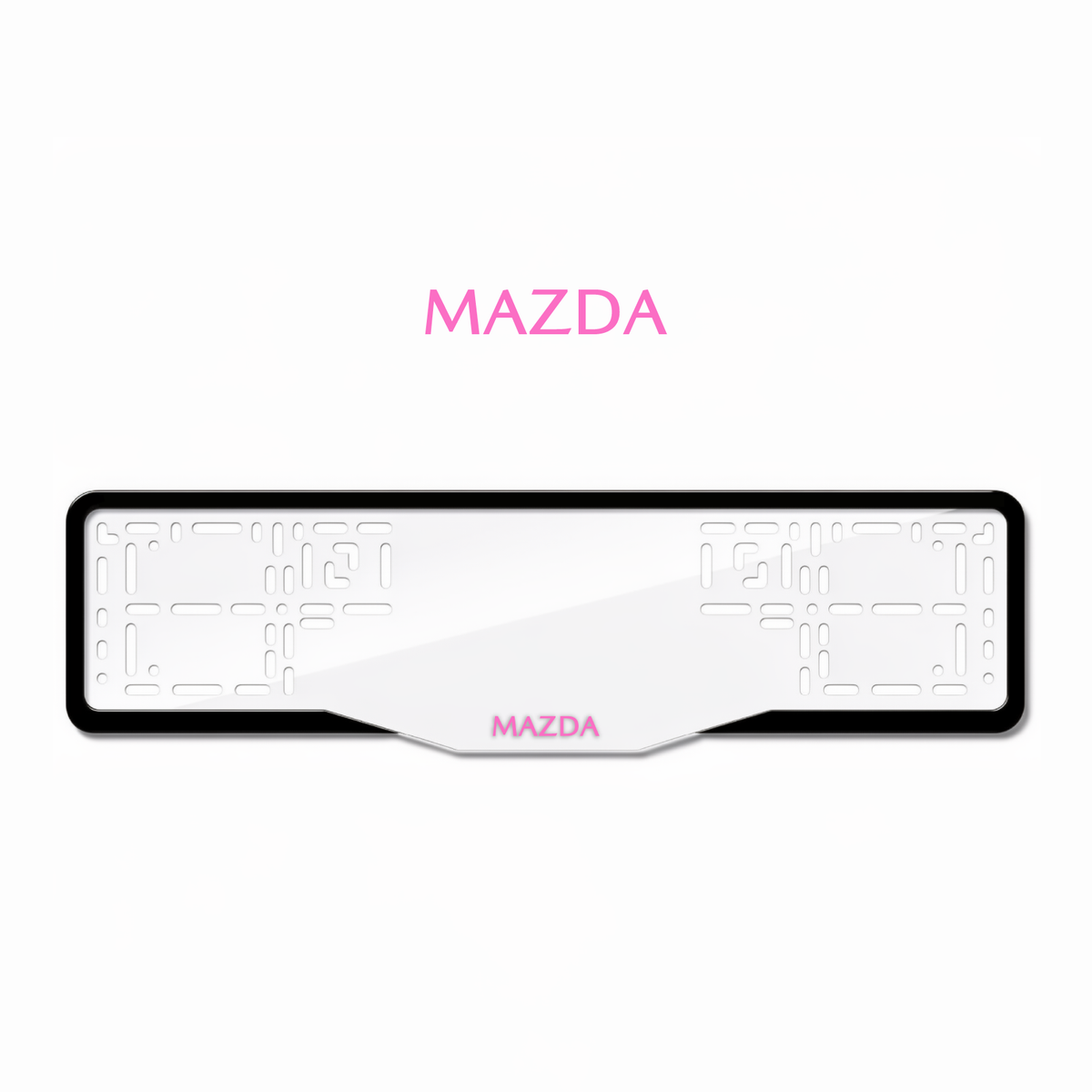 Cadres de plaque d'immatriculation Mazda - Rose - GLASS