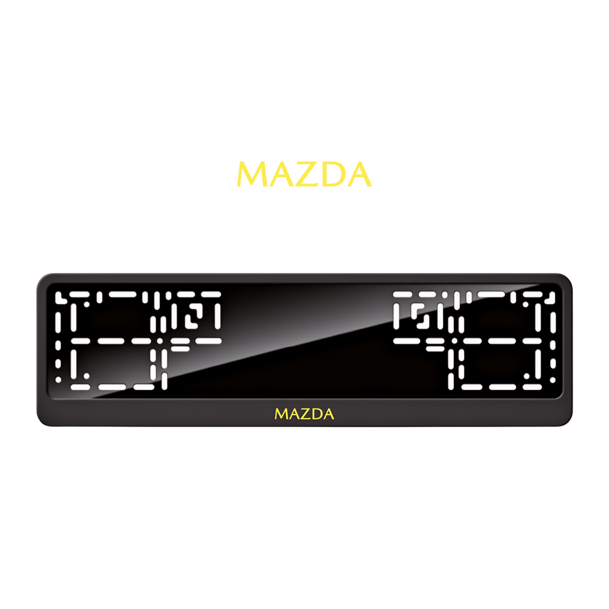 Cadres de plaque d'immatriculation Mazda - Jaune - CLASSIC