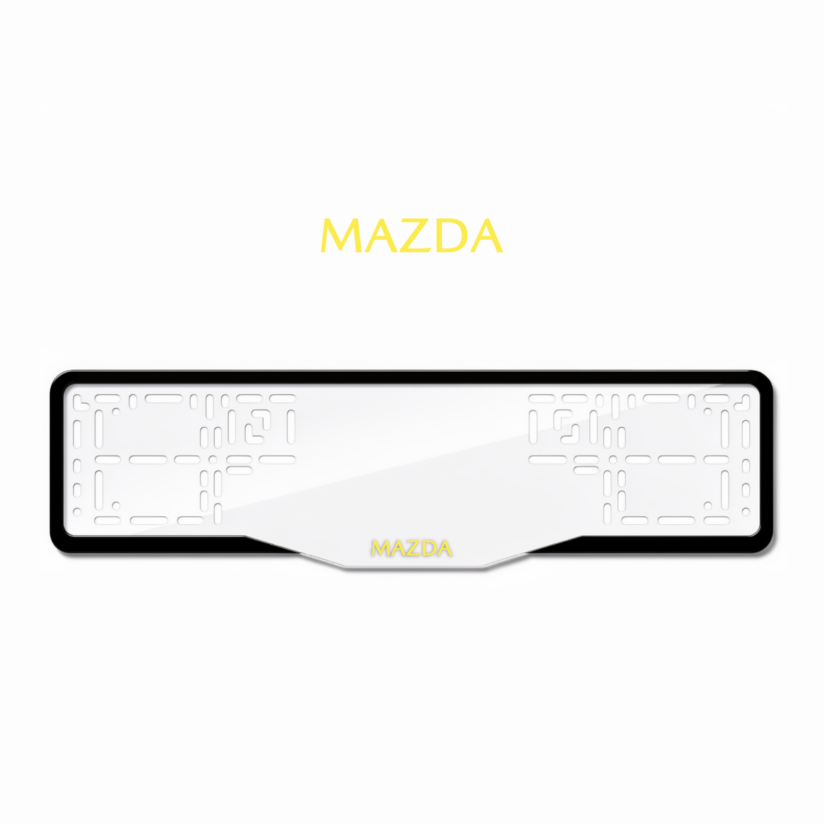 Cadres de plaque d'immatriculation Mazda - Jaune - GLASS