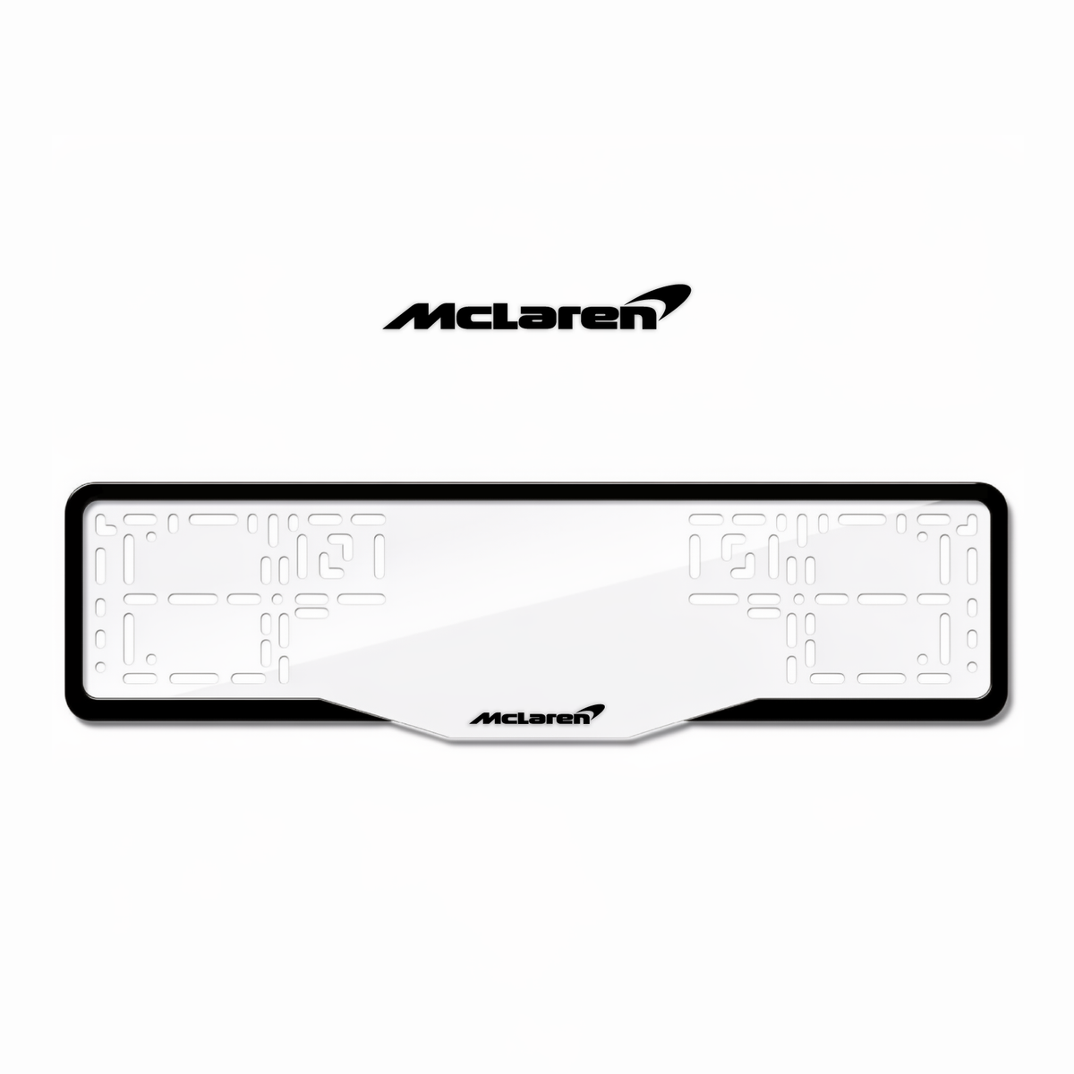 Cadres de plaque d'immatriculation McLaren - Noir - GLASS