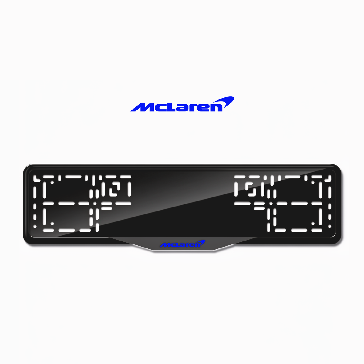 Cadres de plaque d'immatriculation McLaren - Bleu - SATIN