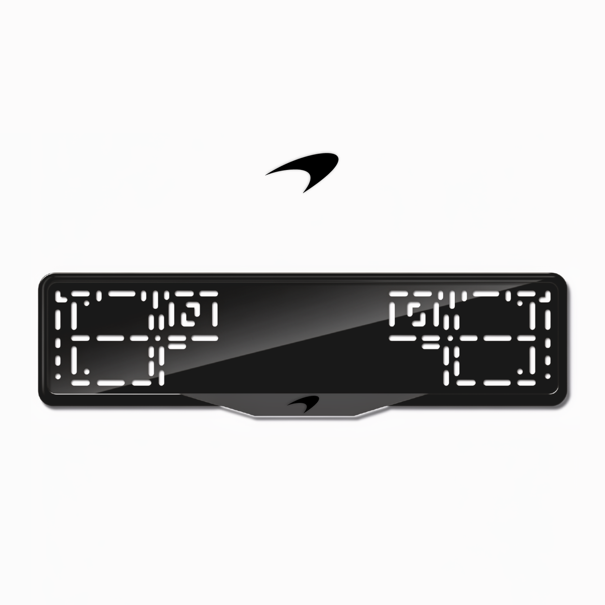 Cadres de plaque d'immatriculation McLaren Logo - Noir - SATIN
