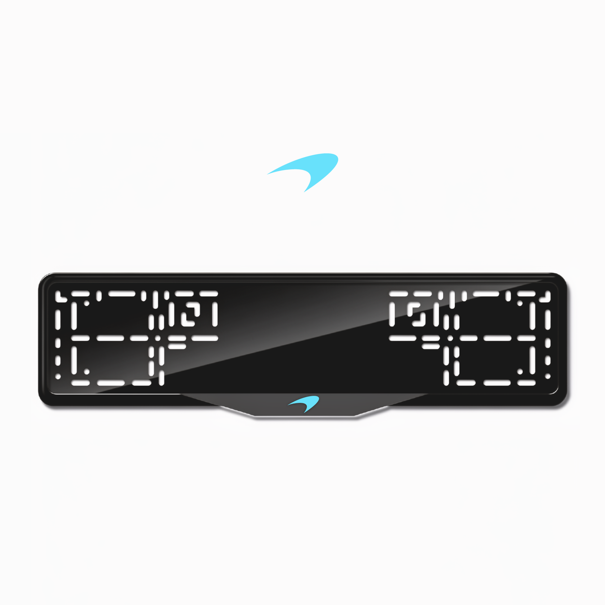 Cadres de plaque d'immatriculation McLaren Logo - Bleu Tiffany - SATIN