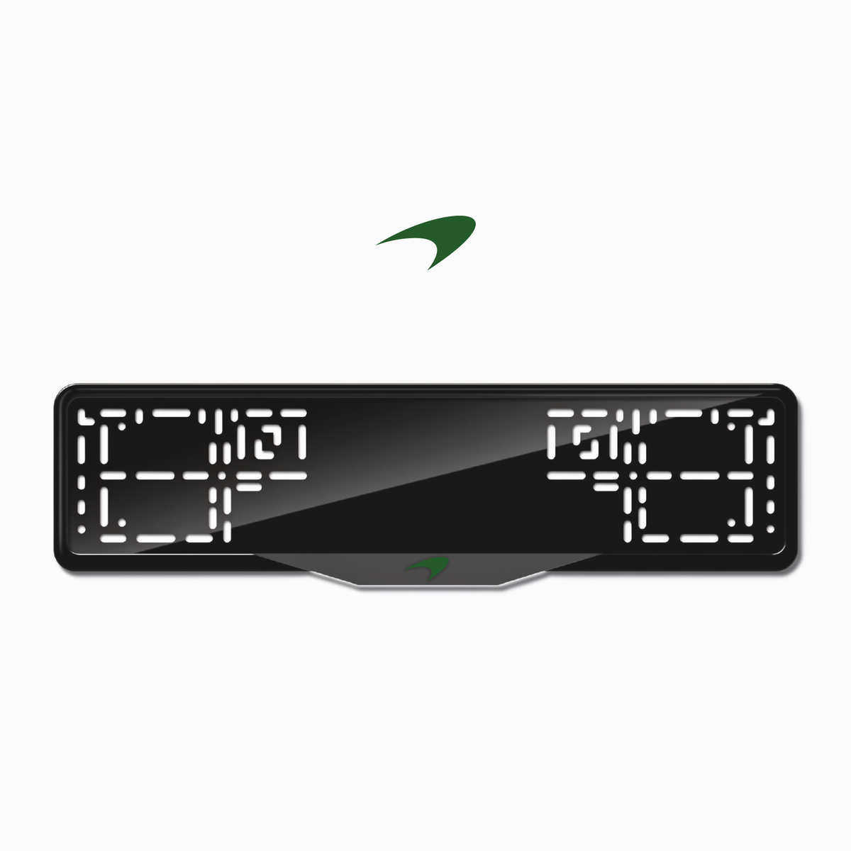 Cadres de plaque d'immatriculation McLaren Logo - Vert - SATIN