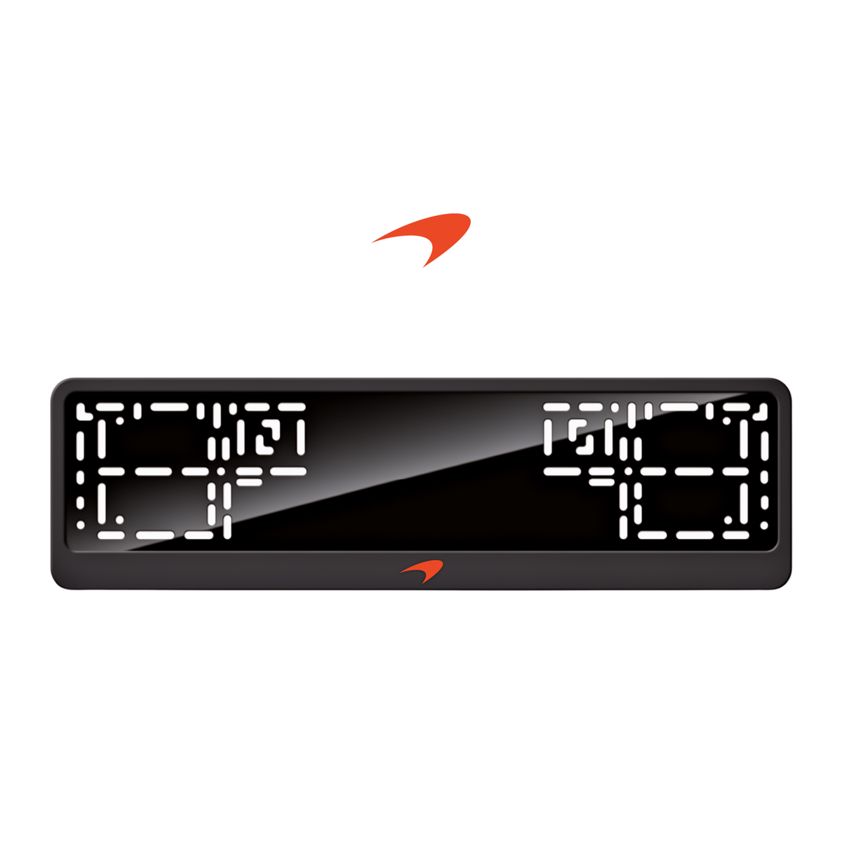 Cadres de plaque d'immatriculation McLaren Logo - Rouge - CLASSIC