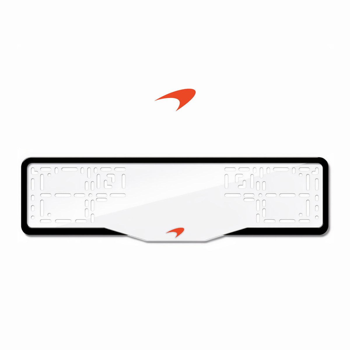 Cadres de plaque d'immatriculation McLaren Logo - Rouge - GLASS