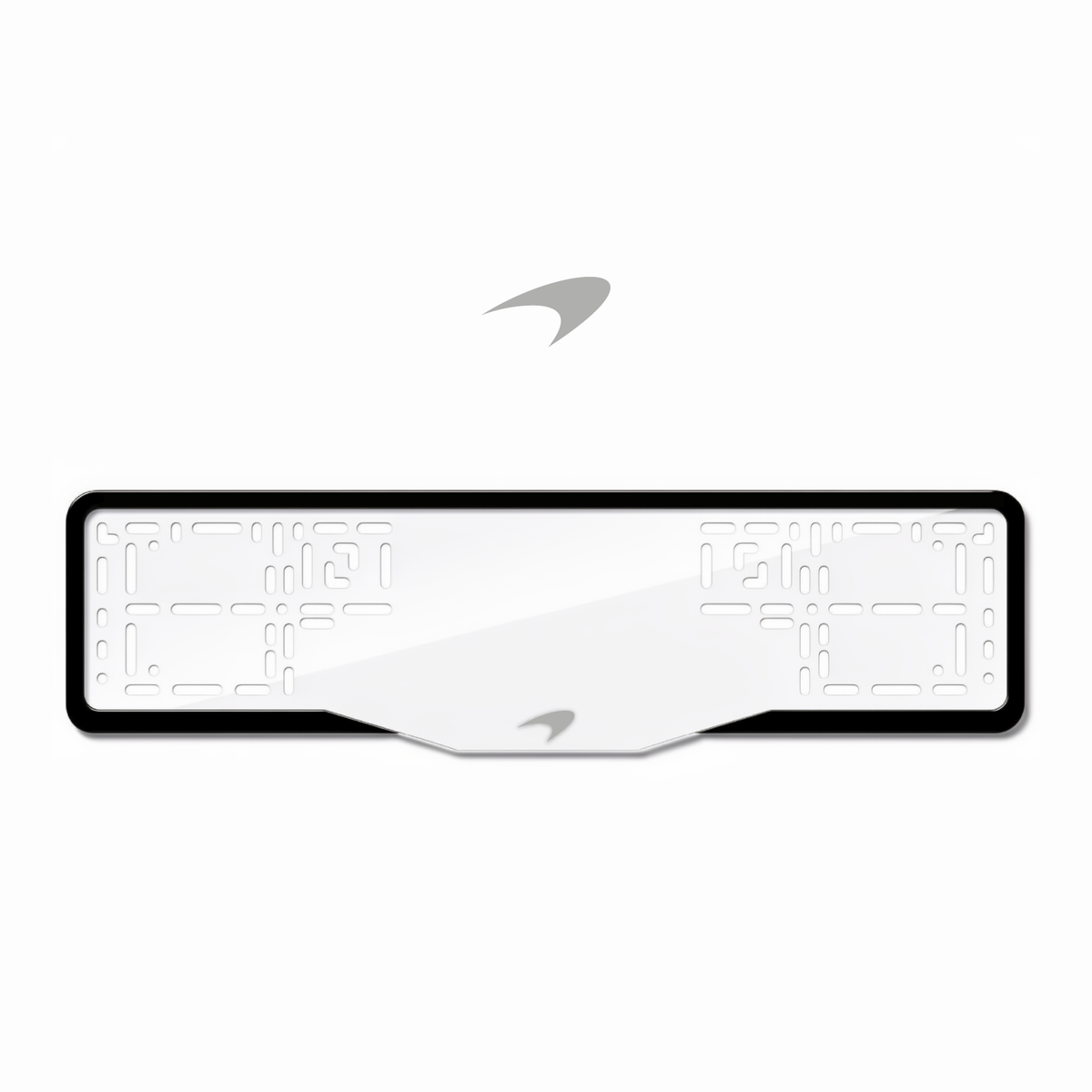 Cadres de plaque d'immatriculation McLaren Logo - Gris - GLASS