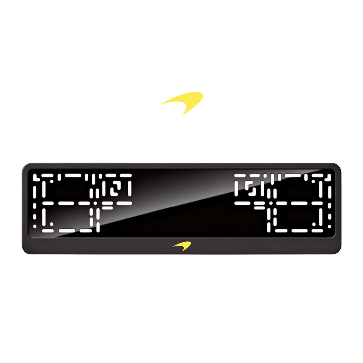 Cadres de plaque d'immatriculation McLaren Logo - Jaune - CLASSIC