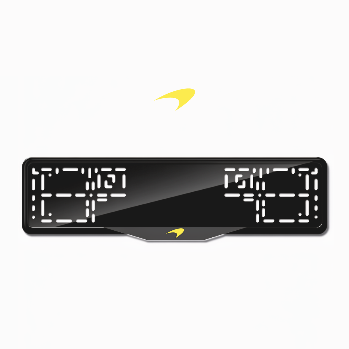 Cadres de plaque d'immatriculation McLaren Logo - Jaune - SATIN