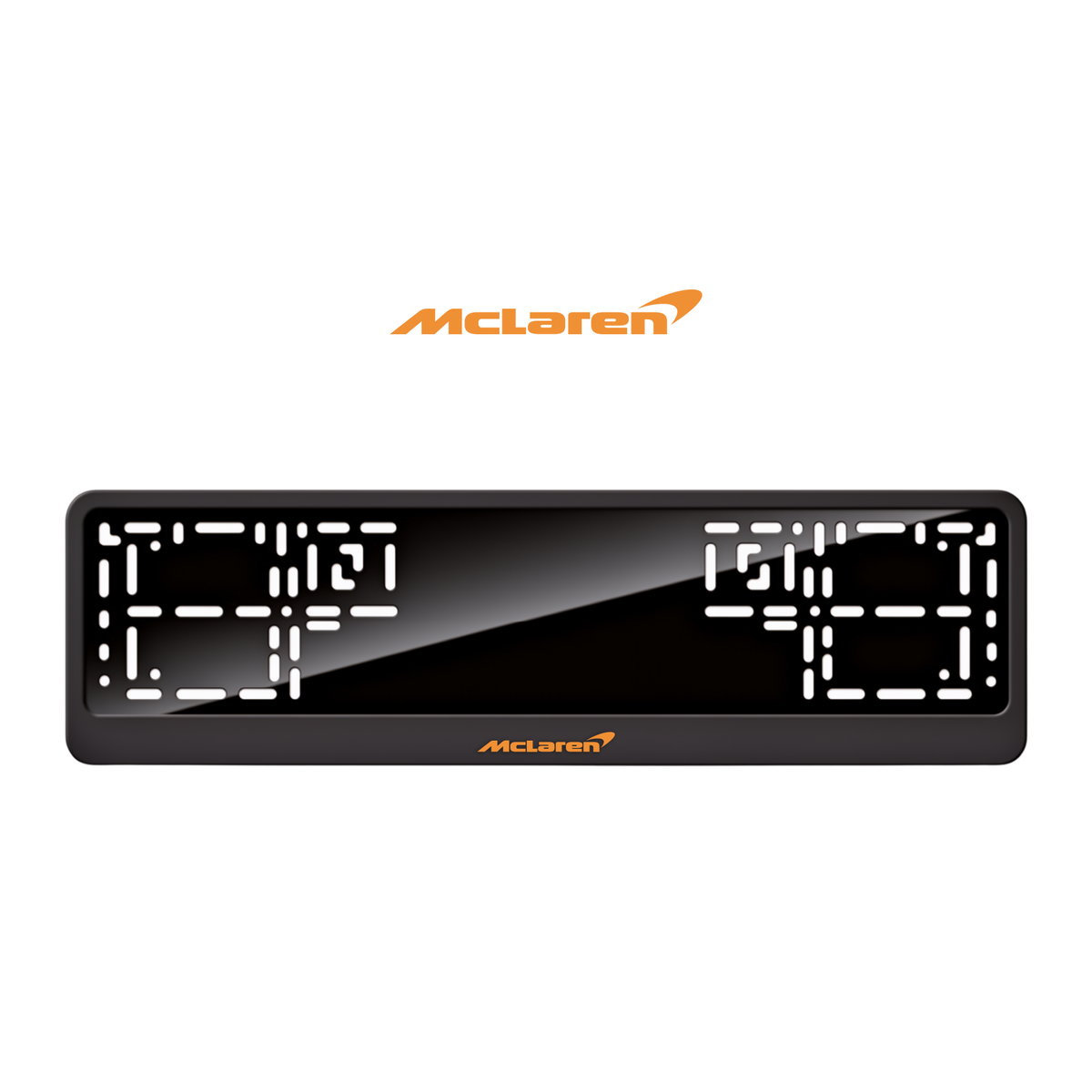 Cadres de plaque d'immatriculation McLaren - Orange Hermès - CLASSIC