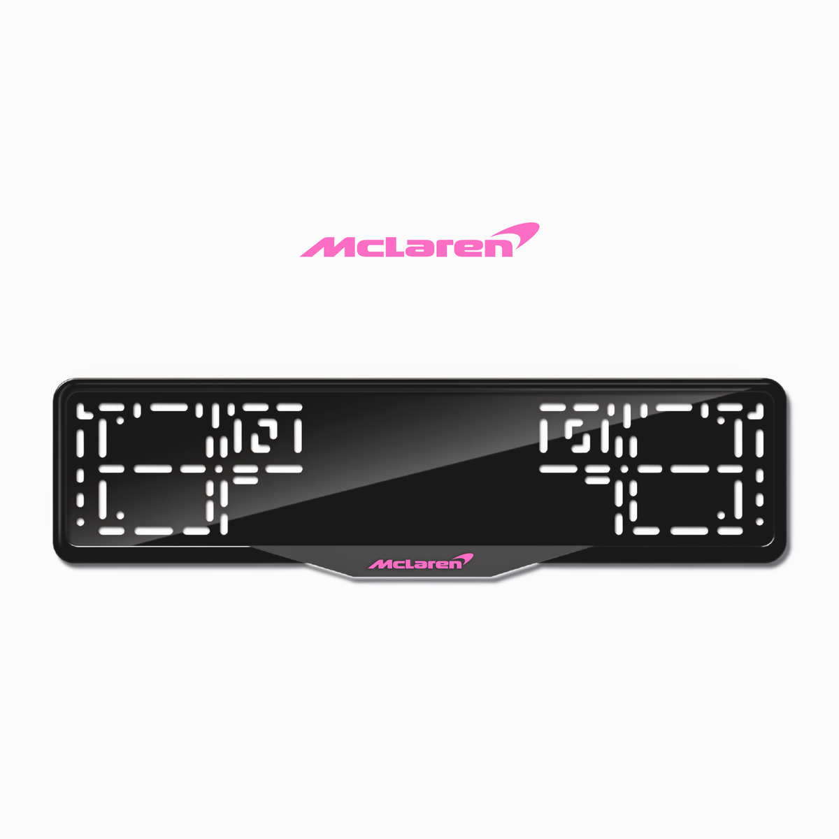 Cadres de plaque d'immatriculation McLaren - Rose - SATIN